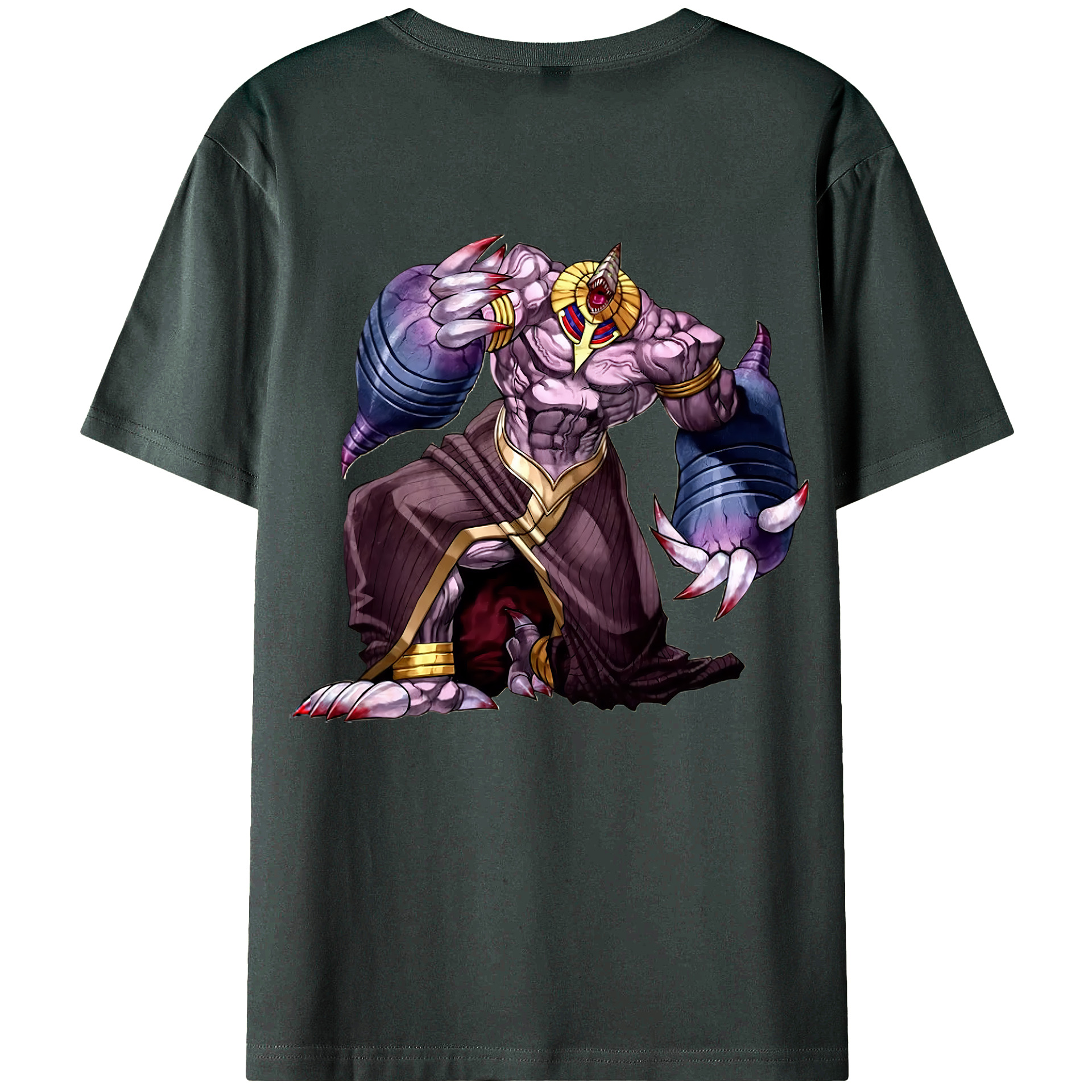 （画像用） 遊☆戯☆王 Yu-Gi-Oh! 綿100％ メンズ半袖Tシャツ（バックプリント） 通気性